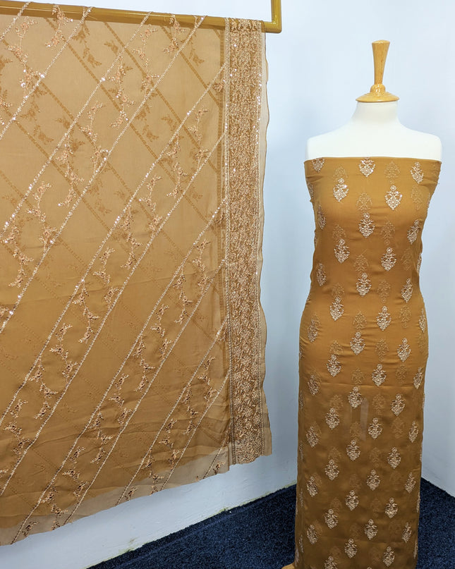 Fancy Chiffon Full Jaal Shirt & Dupatta