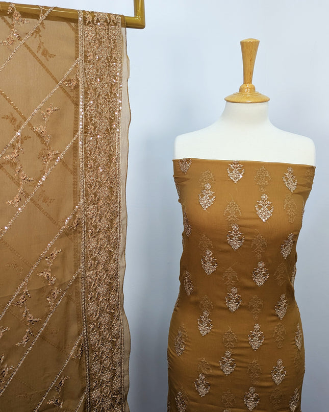 Fancy Chiffon Full Jaal Shirt & Dupatta