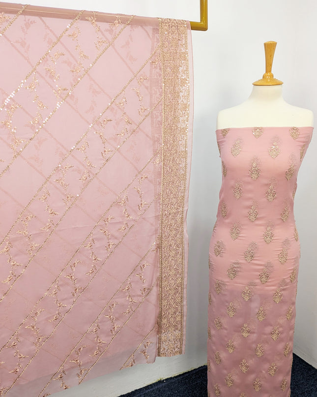 Fancy Chiffon Full Jaal Shirt & Dupatta