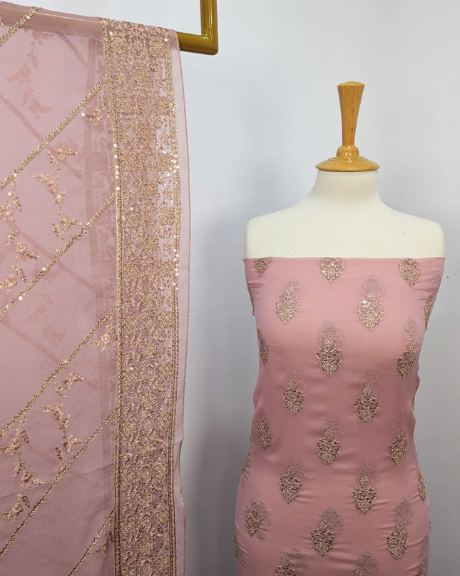 Fancy Chiffon Full Jaal Shirt & Dupatta