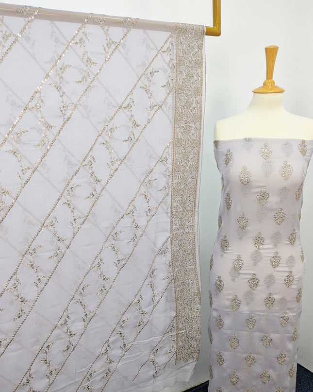 Fancy Chiffon Full Jaal Shirt & Dupatta