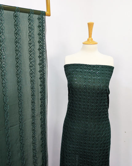 Fancy Embroidered Chiffon Full Jaal Shirt & Dupatta