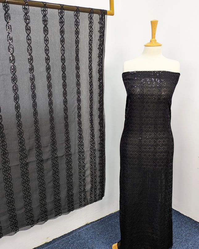 Fancy Embroidered Chiffon Full Jaal Shirt & Dupatta