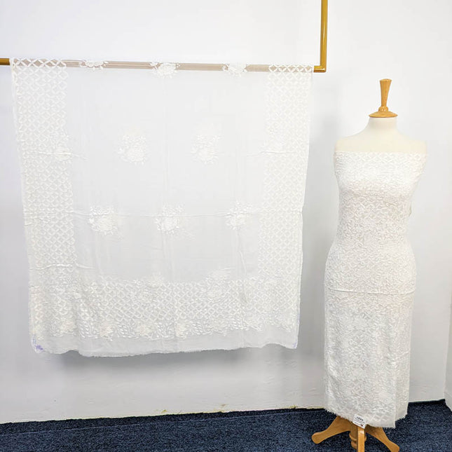 Handmade Kacha Pakka Tanka Work Dyeable 2 pc Unstitched