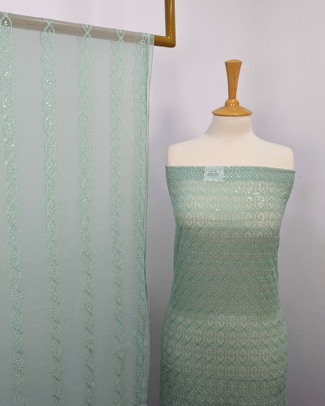 Fancy Embroidered Chiffon Full Jaal Shirt & Dupatta