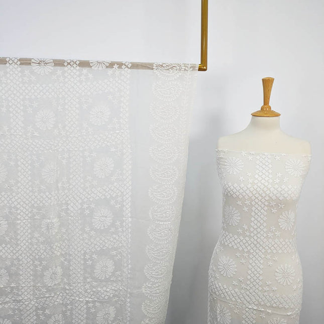 Handmade Kacha Pakka Tanka Work Dyeable 2 pc Unstitched