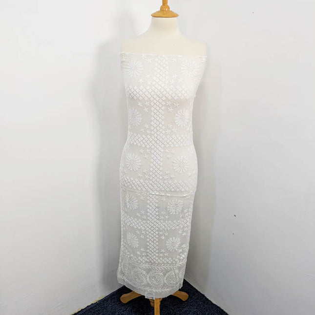 Handmade Kacha Pakka Tanka Work Dyeable 2 pc Unstitched