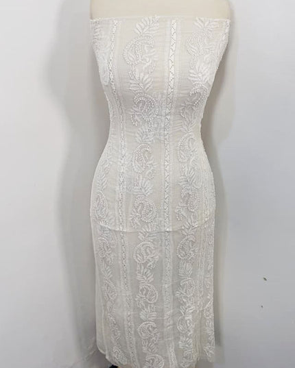 Pure China Crinkle with Tarkashi + Chikankari & Kacha Pakka Tanka Work