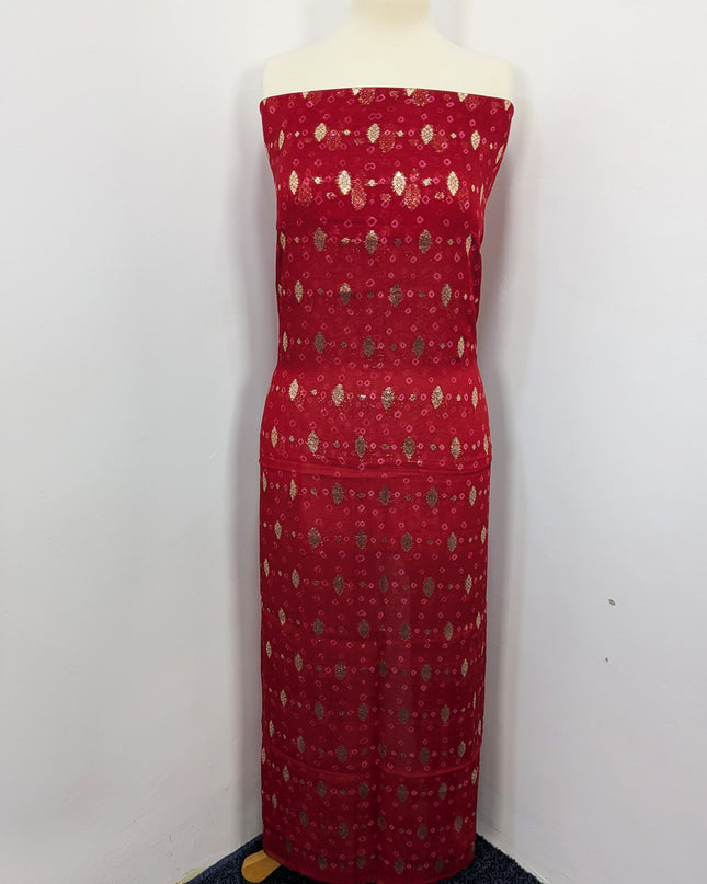 Indian Banarsi + Chunri Work 2pc Suit