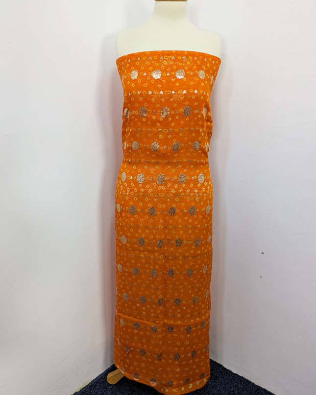 Indian Banarsi + Chunri Work 2pc Suit