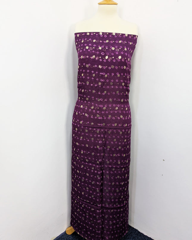 Indian Banarsi + Chunri Work 2pc Suit