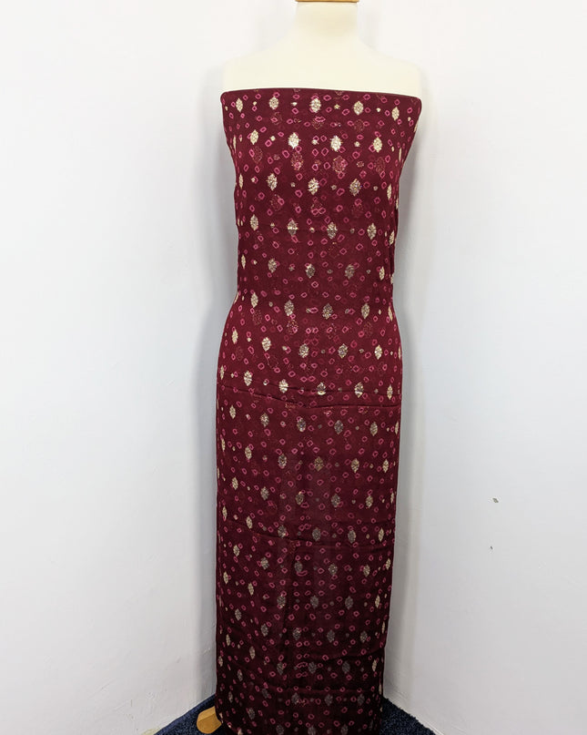 Indian Banarsi + Chunri Work 2pc Suit