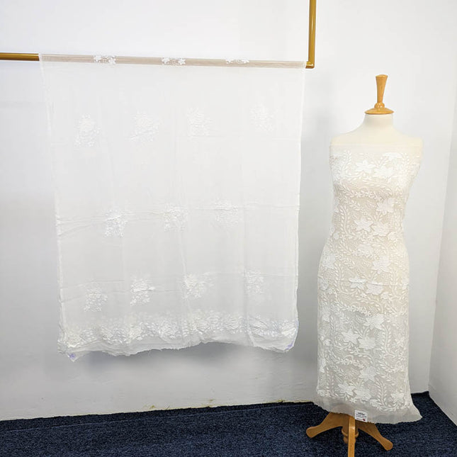 Handmade Kacha Pakka Tanka Work Dyeable 2 pc Unstitched