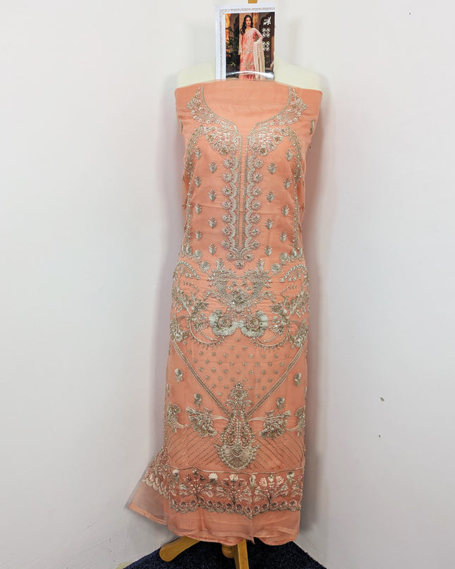 Organza Fancy Designer Suit With Zari Work