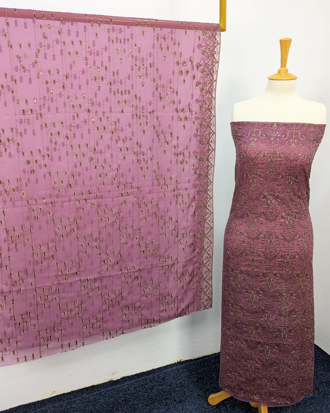 Fancy Chiffon With Tilla & Sitara Work Full Jaal Shirt & Dupatta