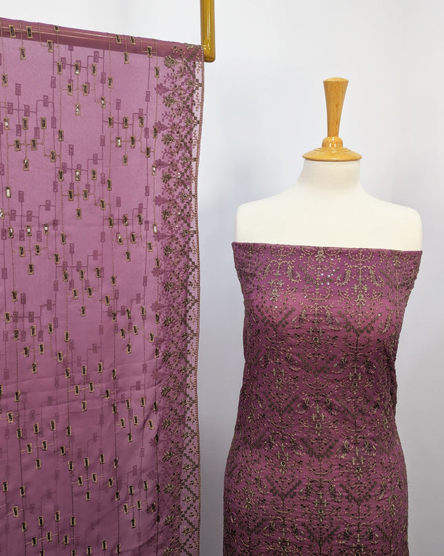 Fancy Chiffon With Tilla & Sitara Work Full Jaal Shirt & Dupatta