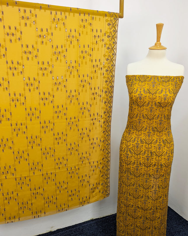 Fancy Chiffon With Tilla & Sitara Work Full Jaal Shirt & Dupatta
