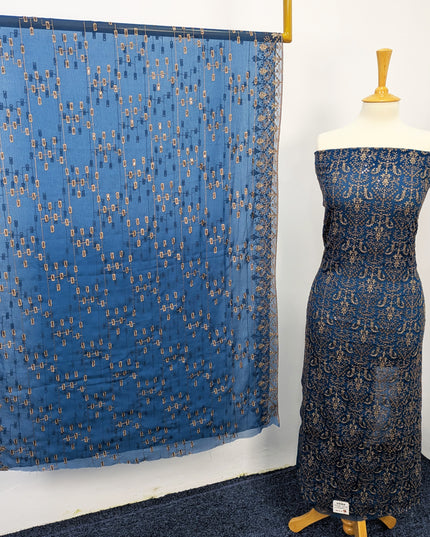 Fancy Chiffon With Tilla & Sitara Work Full Jaal Shirt & Dupatta