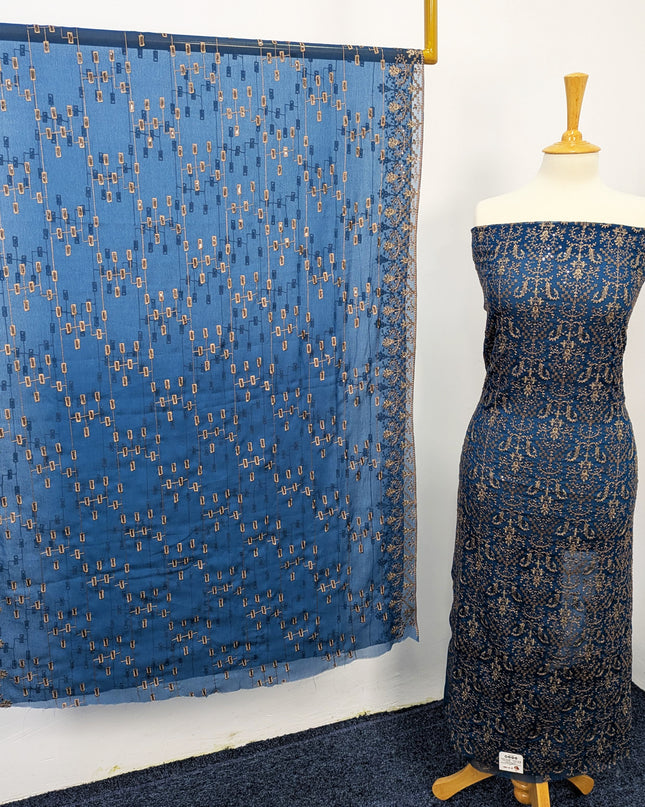 Fancy Chiffon With Tilla & Sitara Work Full Jaal Shirt & Dupatta