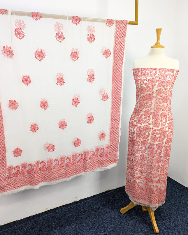 China Crinkle  Embroidered and  Shadow work