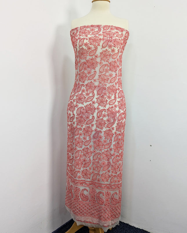 China Crinkle  Embroidered and  Shadow work