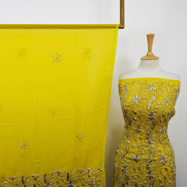 Chiffon with Handmade Full Jaal Gotta Work 2PC Unstitched