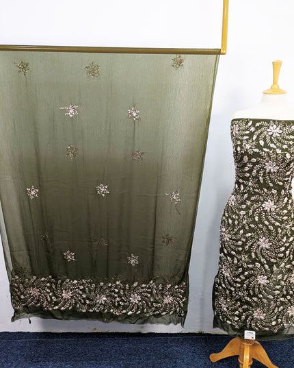 Handmade Full Jaal Gotta Work Chiffon 2PC Unstitched