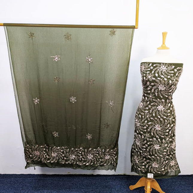 Handmade Full Jaal Gotta Work Chiffon 2PC Unstitched