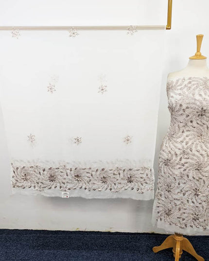 Fancy Chiffon with Handmade Gotta Work 2PC Unstitched