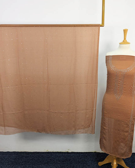 Handmade Mukesh Work Chiffon 2 PC Unstitched