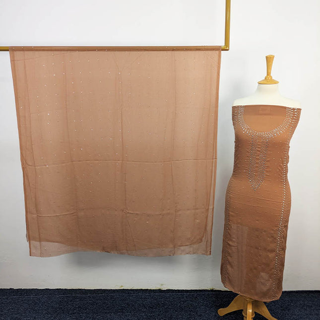 Handmade Mukesh Work Chiffon 2 PC Unstitched