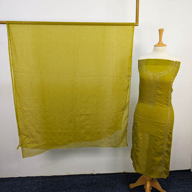 Handmade Mukesh Work Chiffon 2PC Unstitched