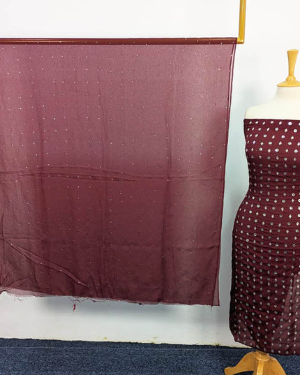 Handmade Mukesh Work Chiffon 2PC Unstitched
