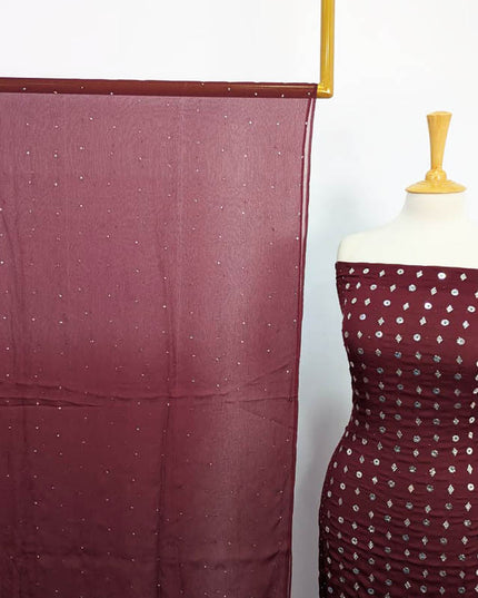Handmade Mukesh Work Chiffon 2PC Unstitched