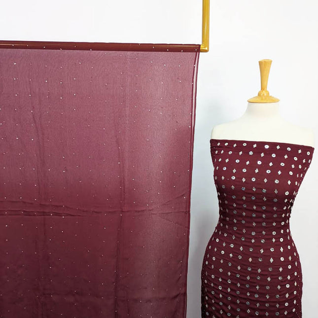 Handmade Mukesh Work Chiffon 2PC Unstitched