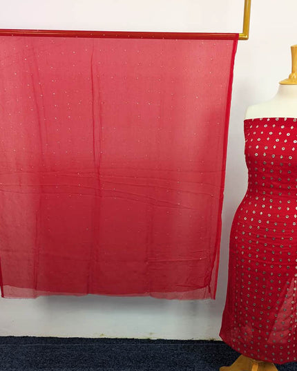 Handmade Mukesh Work Chiffon 2PC Unstitched
