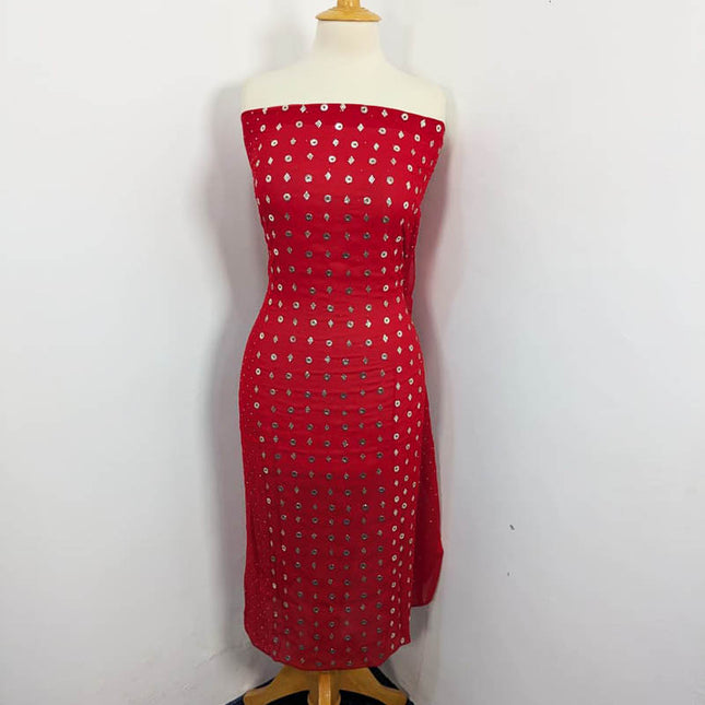 Handmade Mukesh Work Chiffon 2PC Unstitched