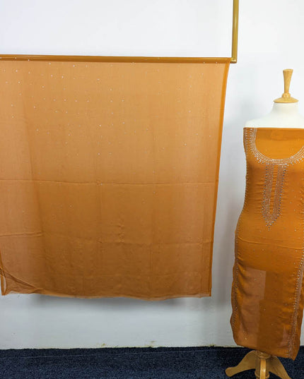 Handmade Mukesh Work Chiffon 2 PC Unstitched