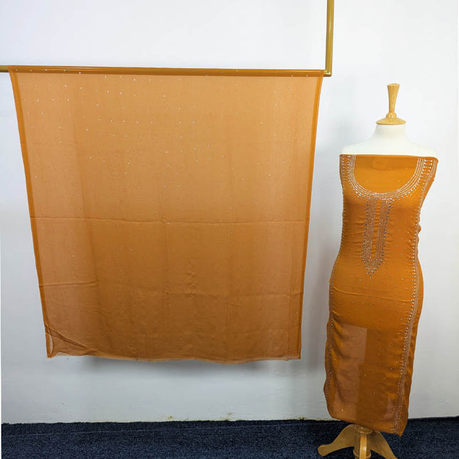 Handmade Mukesh Work Chiffon 2 PC Unstitched