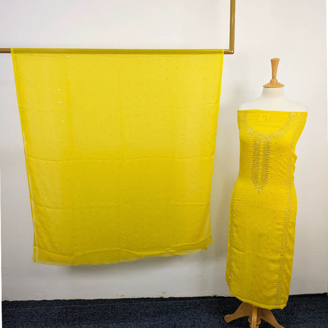 Handmade Mukesh Work Chiffon 2 PC Unstitched