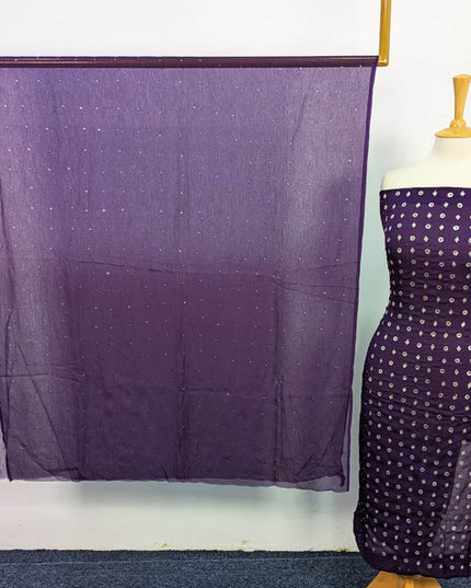 Handmade Mukesh Work Chiffon 2PC Unstitched