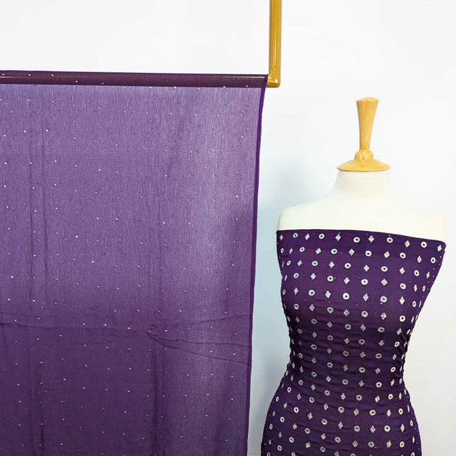 Handmade Mukesh Work Chiffon 2PC Unstitched