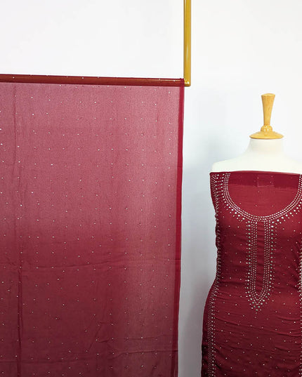 Handmade Mukesh Work Chiffon 2 PC Unstitched