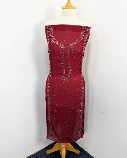 Handmade Mukesh Work Chiffon 2 PC Unstitched