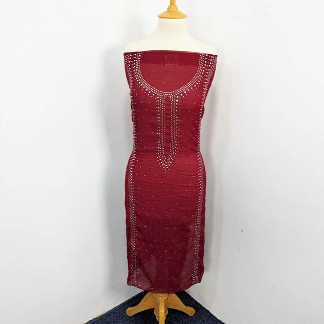 Handmade Mukesh Work Chiffon 2 PC Unstitched