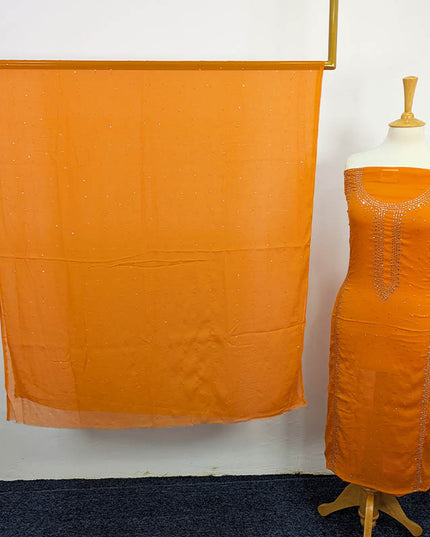 Handmade Mukesh Work Chiffon 2 PC Unstitched