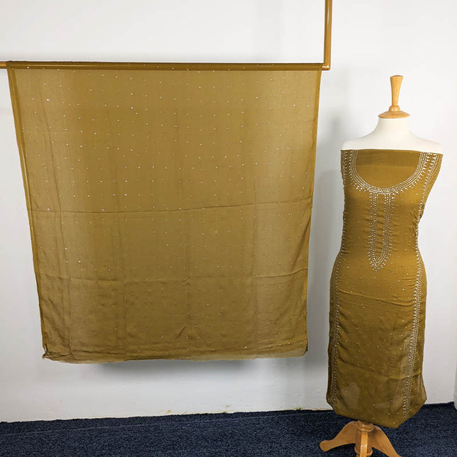 Handmade Mukesh Work Chiffon 2 PC Unstitched