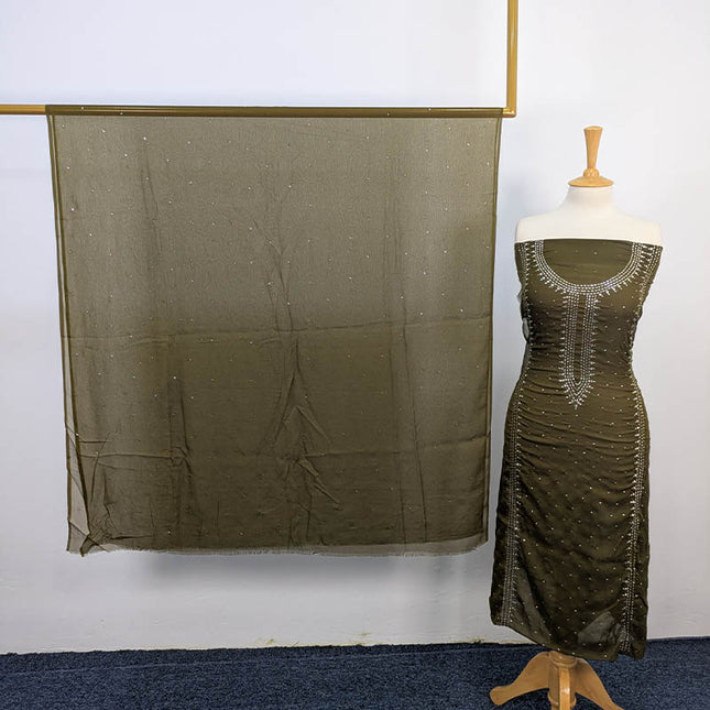 Handmade Mukesh Work Chiffon 2PC Unstitched