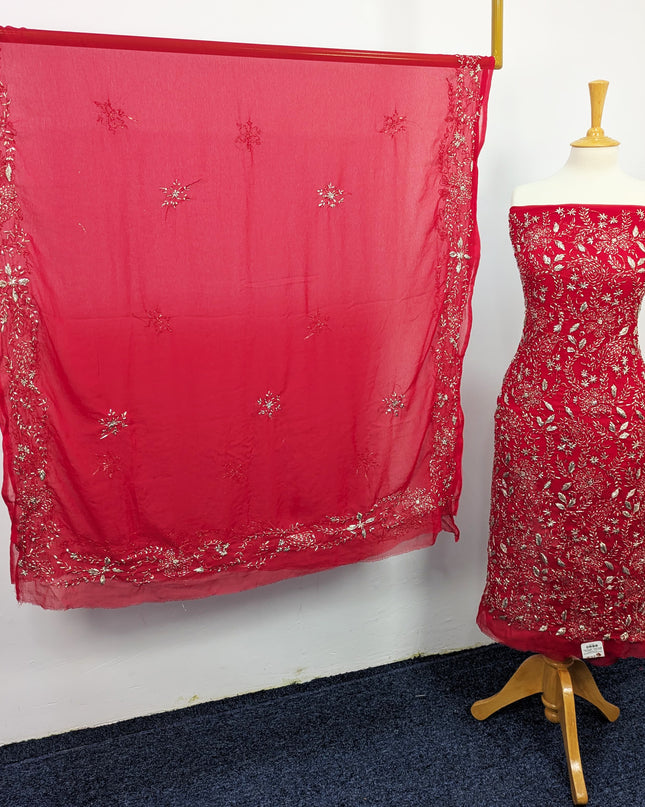 Chiffon Handmade LCD Gotta Work Shirt Dupatta