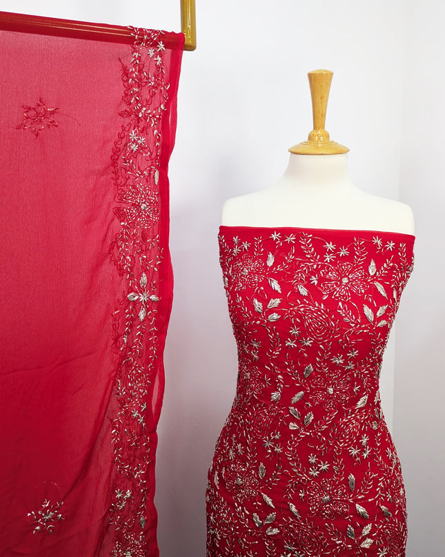 Chiffon Handmade LCD Gotta Work Shirt Dupatta